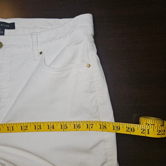 Ann Taylor White Bootcut Stretch Pants Size 8 Soft Microfiber-Feel Texture Boho - Picture 7 of 10
